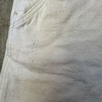 Wrangler Cream Bib Short Overalls with Embroidered Patch Women’s Size Medium Photo 7