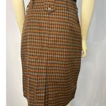 Vintage JJ. Fargo plaid high waisted wide belt looped skirt size 9 Photo 5