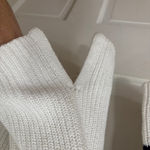 CAbi White V Neck Tennis Sweater Women Classic Old Money Academia S RUNS BIG Photo 4