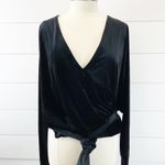 Good American  Womens Wrap Top Size 6‎ (3XL)Velvet Party Glam Holiday Luxury Chic Photo 4