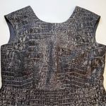 Kenneth Cole Knee Length Sheath Dress Black Gray Silver Metallic Sz 4 Small Photo 1