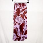 Anthropologie Maeve X Saria Smocked Wide Leg Pants Lilac Floral Tropical Photo 3