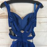 La Femme NWT Blue Cut Out Cocktail Special Occasion Dress Full Skirt Size 2 Photo 4