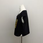 Three Dots Top Gauze Lightweight Boxy V Neck Travel Capsule Wardrobe Beach Black Photo 3