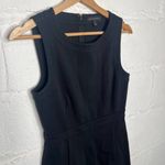 Banana Republic Women's Black Contrast Stitch Fit & Flare Sleeveless Dress Sz 0 Photo 2