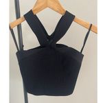 Babaton Aritzia Rib-knit cross-front halter top Black Size M Photo 4
