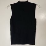 ZARA  black knit ribbed cutout collar sleeveless top size medium Photo 2