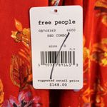 Free People | Summer Red Orange 2 AM Floral Mini Dress High Neck Scoop Back Photo 9