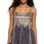 BKE Gimmicks by Women Y2K Fairy Grunge Sequin Babydoll Top Size M Festival Gypsy Photo 0