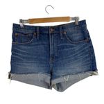 Madewell High-Rise Denim Shorts in Glenoaks Wash: Cutoff Edition Stretch Size 30 Photo 1