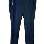 Anne Klein Dark Blue Trousers with Metallic Details Photo 0