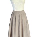 Unbranded vintage khaki colored knee length pleated skirt size XS Tan Photo 0