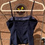 Be Smart Faux suede zip-up corset top Photo 3