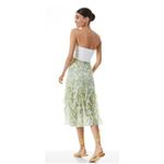 Alice + Olivia  Jocelyn Smocked Waistband Ruffle Skirt in Sun Ditsy Size 0 NWOT‎ Photo 1
