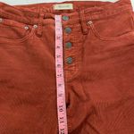 Madewell Cali Demi-Boot Corduroy Pants Women’s 29P – Rust Button Fly Bootcut Pet Photo 6