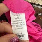 Vibrant Pink Swim Coverup with Embroidery and Cold Photo 5