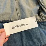 Balmain  Women’s Moto Jacket Denim Open Front Acid Wash Light Size XXL Photo 2