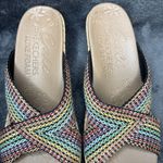 Skechers SKETCHERS Beverlee Womens Size 10 Wedge Cross Strap Sandals Shoes Rainbow Photo 3
