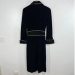 Jasmine Rose Signature Velvet Robe Large Black Gold Trim Long Lounge Womens Photo 4