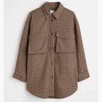 H&M Oversized Wool Blend Twill Shacket Size Large Photo 0