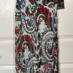 2OH Two Old Hippies Jean Marie Velour Paisley Print Maxi Dress Sz S Blue Red Boh Photo 3