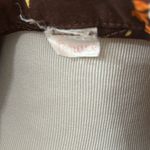 Vintage 70’s Cottagecore Brown Floral Short Sleeve Peasant Top S Photo 4