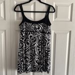 Robby Len Black White One Piece Swimsuit Dress size 14 Slimming Vacation Beach Photo 3