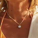 Free People Ariana Ost Sunlight Choker in Citrine NWT Sun Charm Bohemian Dainty Photo 2