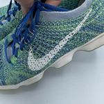 Nike  Blue & Green Flyknit Zoom Running Shoes Sneakers Womens 8.5 Athletic Sporty Photo 12