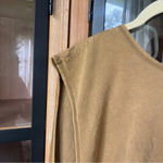 FP movement muscle tee khaki sand open back sleeveless oversized top twist Tan Size M Photo 4