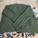NYDJ sage green cable knit cardigan Photo 6