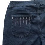 Chico's Chico’s Dark Wash Rhinestone Back Pockets Straight Leg Denim Jeans Size 6 Short Photo 9