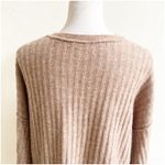 Free People Around the Clock Pullover Sweater Tunic Large Bohemian Tan Button XS Photo 12
