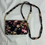 Bongo Corduroy Wallet Floral Print Crossbody Bag Chain Detail Small Boho Photo 7