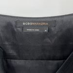 BCBGMAXAZRIA Black & White Floral Woven Silk Dress Size 4 Photo 5