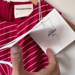 NWT LOVEBIRDS Rosie Sleeveless Striped Cotton Midi Dress in Crimson Size XL Red Photo 5