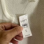 Loft  Ivory Pink Navy Blue Long Cardigan - Size Small -‎ NWT Photo 6