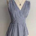 Banana Republic BR Stripes Peplum Blouse NWT Photo 0
