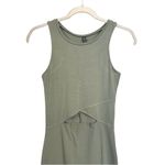 Cotton On  Womens Sz XS Green Cutout Round Neck Tank Dress Knee Length Stretch Photo 1