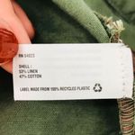 Gap Vintage Utility Army Green Jacket Women’s M Linen Blend Olive Shirt Buttons Photo 8