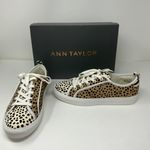 Ann Taylor NEW Natalia Spotted Haircalf Casual Lace Up Sneakers Brown Multi 6.5 Photo 0
