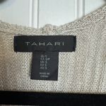 Tahari  beige linen blend open front sweater cardigan size small K31 Photo 1