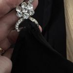 Taboo Womens Super Sexy  Ruched Rhinestones Dress Black Size Medium Photo 6