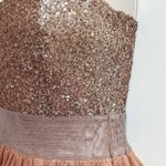 Arden B  Sweetheart Sleeveless Mini Dress Gold Tulle Sequins Glam Extra Small Photo 3