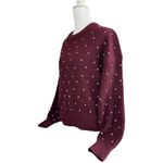 Nine West Sweater Size Medium Plum Shine Crewneck Pullover Women's NWT Photo 2