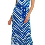 La Blanca  Archistripe Swim Cover Up Maxi Dress Blue MISSING BELT Size M NWT Photo 11
