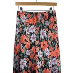 Abel the label Able The Label Skirt Women Size M Black Orange Purple Floral Midi Satin Spring Photo 2