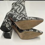 Pretty Little Thing  Black Snake High Point Ankle Boot Photo 4