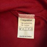 None Long Sleeve V-Neck Shirt Red Women Size Medium NWOT Photo 4