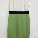 Black Label White/Green By Evan Picone Dress White - Size 4 Photo 0